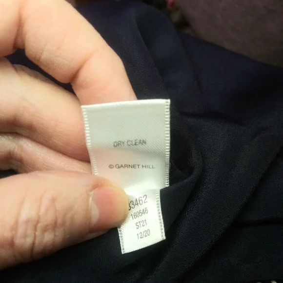 Garnet Hill Navy & White Floral Print Summer Day Dress - Picture 7 of 9